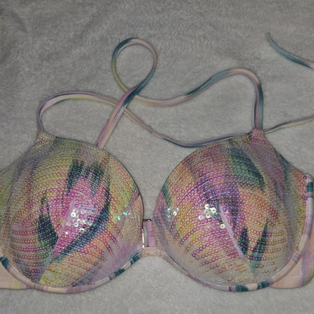 ❤️ Victoria's Secret Multicolor Bikini Sz 34D & M - Picture 10 of 15